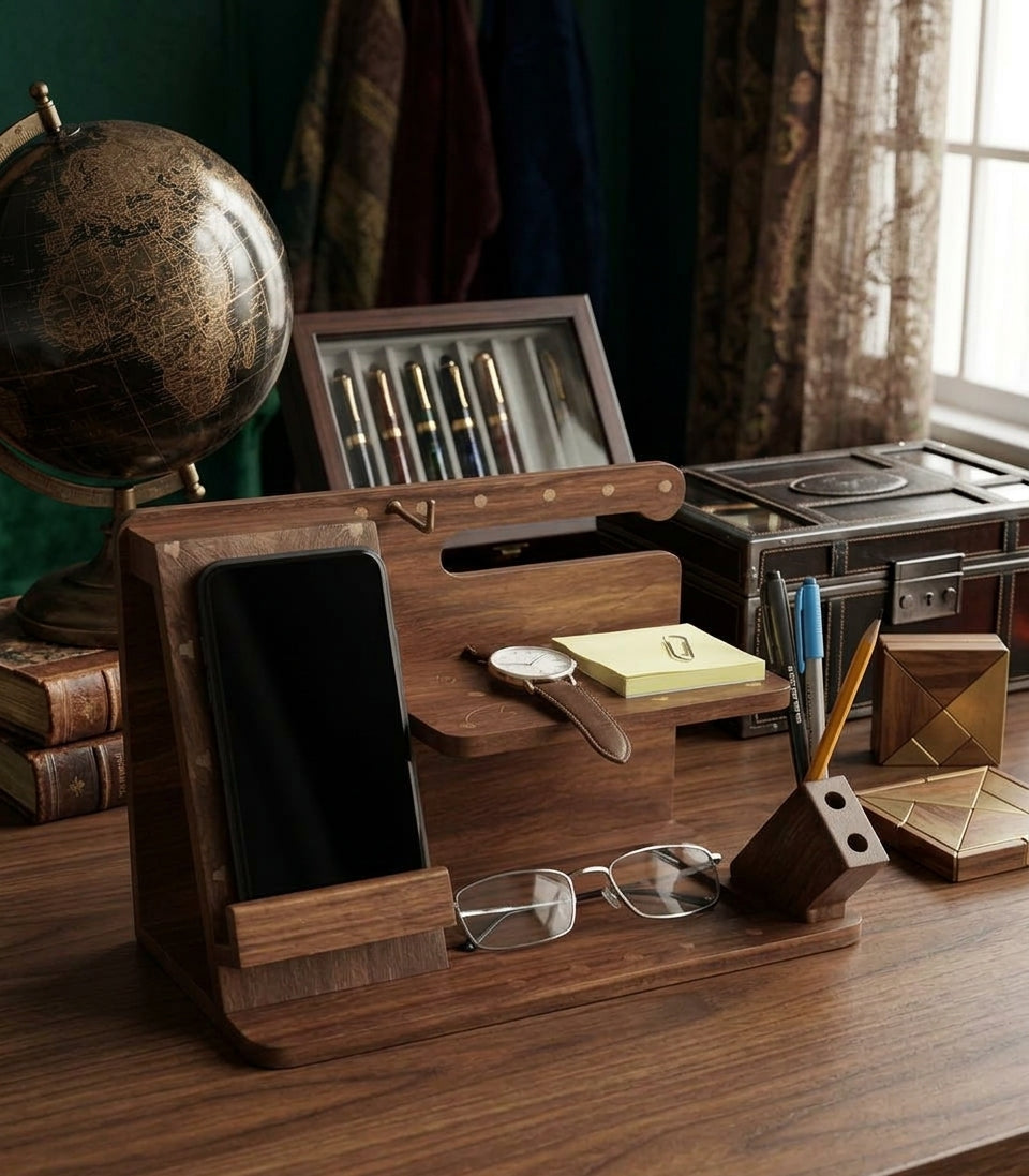 Wooden Desk Organizer