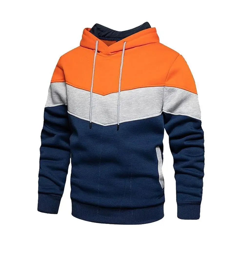 🧥 Men's Fleece Stitched Hoodie